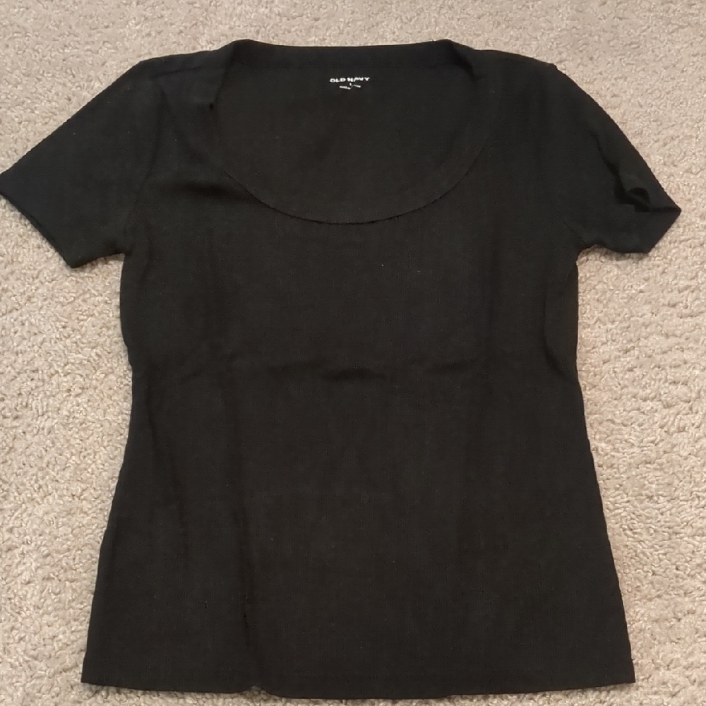 Old Navy Women's Black Short Sleeve Tee
